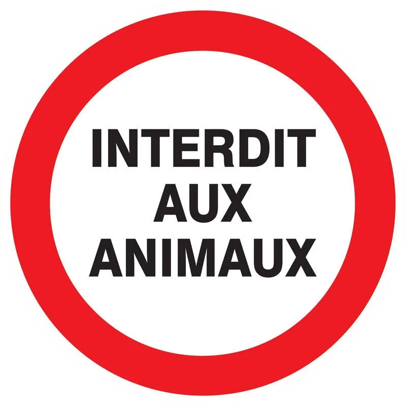 Panneau INTERDIT AUX ANIMAUX NORMASIGN Taliaplast 627232