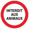 Panneau INTERDIT AUX ANIMAUX NORMASIGN Taliaplast 627232
