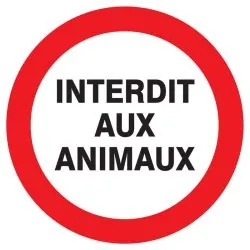 Panneau INTERDIT AUX ANIMAUX NORMASIGN Taliaplast 623228