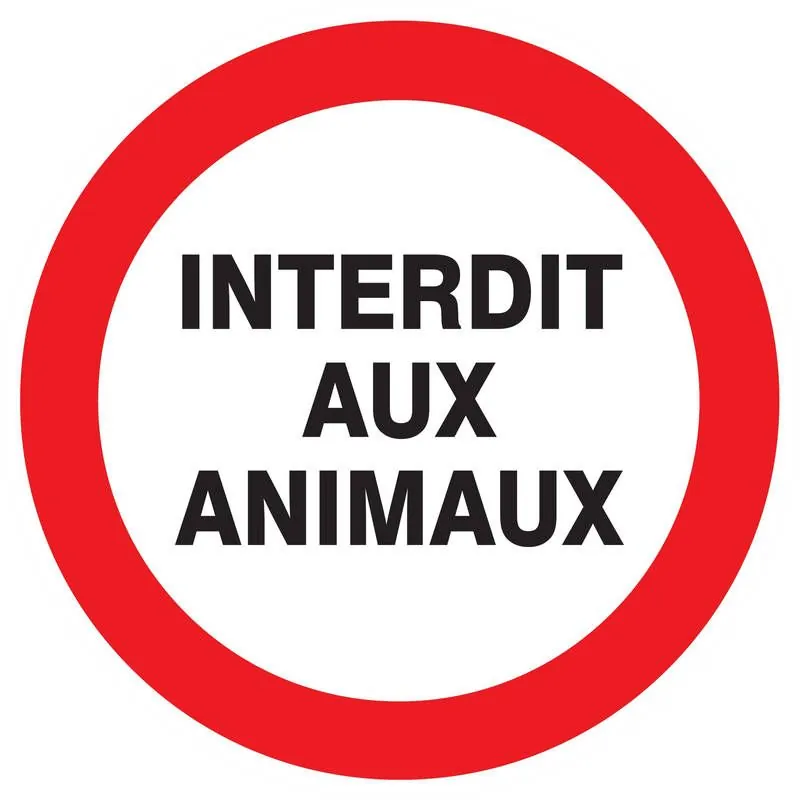 Panneau INTERDIT AUX ANIMAUX NORMASIGN Taliaplast 623228