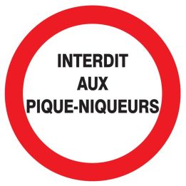 Panneau INTERDIT AUX PIQUE- NIQUEURS N Taliaplast 624230