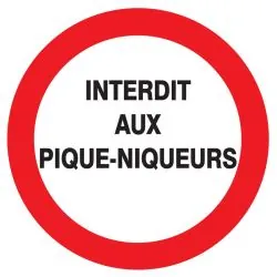 Panneau INTERDIT AUX PIQUE- NIQUEURS N Taliaplast 624230