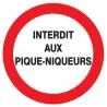 Panneau INTERDIT AUX PIQUE- NIQUEURS N Taliaplast 624230
