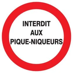 Panneau INTERDIT AUX PIQUE- NIQUEURS N Taliaplast 627231