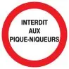 Panneau INTERDIT AUX PIQUE- NIQUEURS N Taliaplast 627231