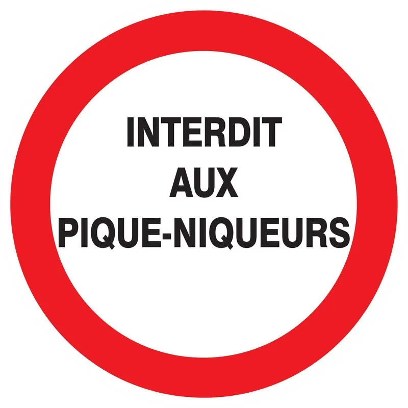 Panneau INTERDIT AUX PIQUE- NIQUEURS N Taliaplast 622226