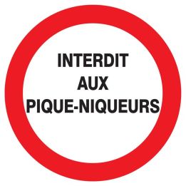 Panneau INTERDIT AUX PIQUE- NIQUEURS N Taliaplast 623227