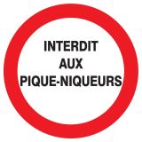 Panneau INTERDIT AUX PIQUE- NIQUEURS N Taliaplast 623227
