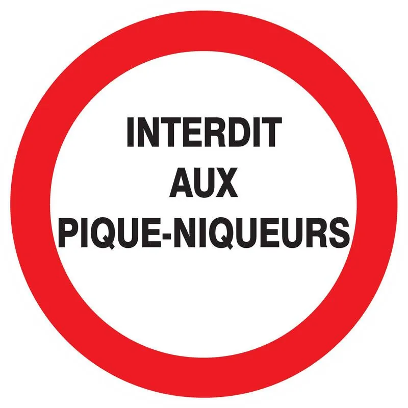Panneau INTERDIT AUX PIQUE- NIQUEURS N Taliaplast 623227