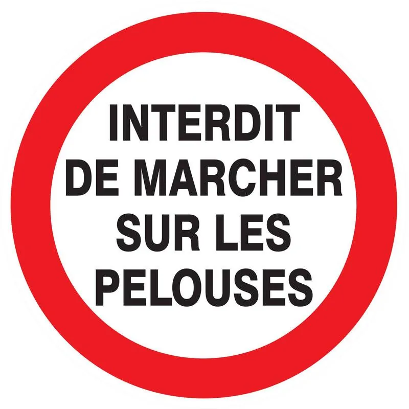 Panneau INTERDIT MARCHER SUR PELOUSES Taliaplast 624257