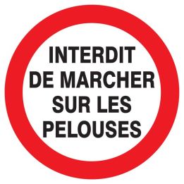 Panneau INTERDIT MARCHER SUR PELOUSES Taliaplast 627257