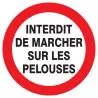 Panneau INTERDIT MARCHER SUR PELOUSES Taliaplast 627257