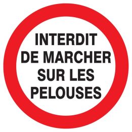Panneau INTERDIT MARCHER SUR PELOUSES Taliaplast 622257