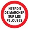 Panneau INTERDIT MARCHER SUR PELOUSES Taliaplast 622257