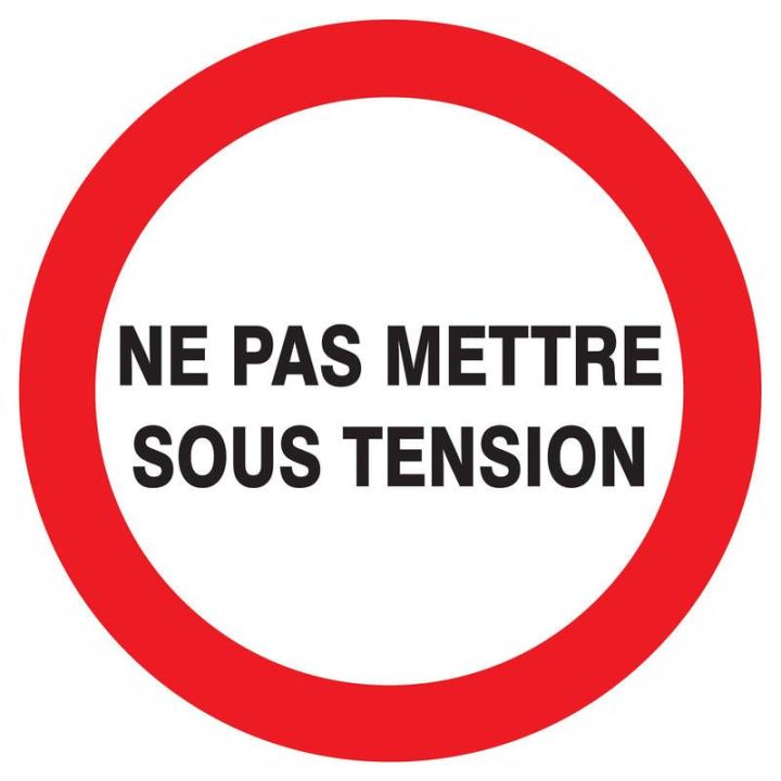 Panneau NE PAS METTRE SOUS TENSION NOR Taliaplast 623229