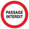 Panneau PASSAGE INTERDIT NORMASIGN D.8 Taliaplast 624221