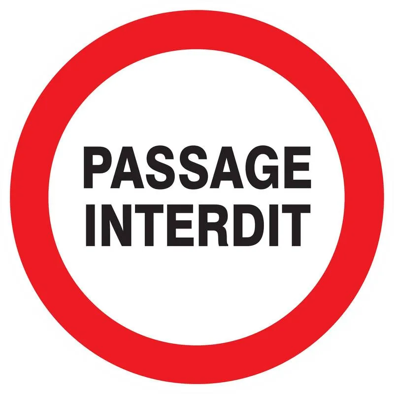 Panneau PASSAGE INTERDIT NORMASIGN D.3 Taliaplast 622219