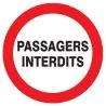 Panneau PASSAGERS INTERDITS NORMASIGN Taliaplast 624234