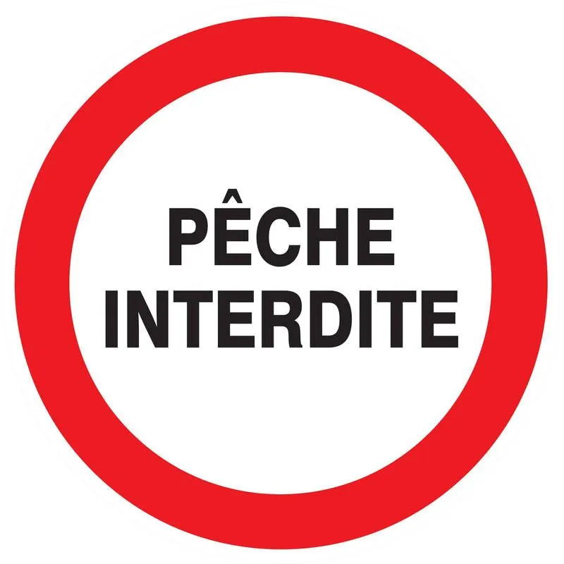 Panneau PECHE INTERDITE NORMASIGN D.80 Taliaplast 624236