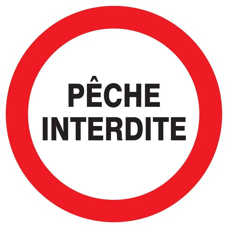 Panneau PECHE INTERDITE NORMASIGN D.18 Taliaplast 627237