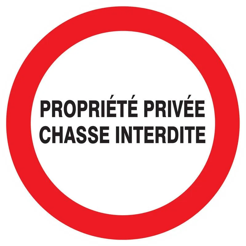 Panneau PROPRIETE PRIVEE CHASSE INTERD Taliaplast 623234