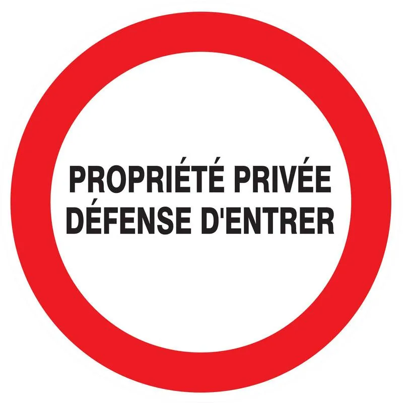 Panneau PROPRIETE PRIVEE DEF. D'ENTRER Taliaplast 624223