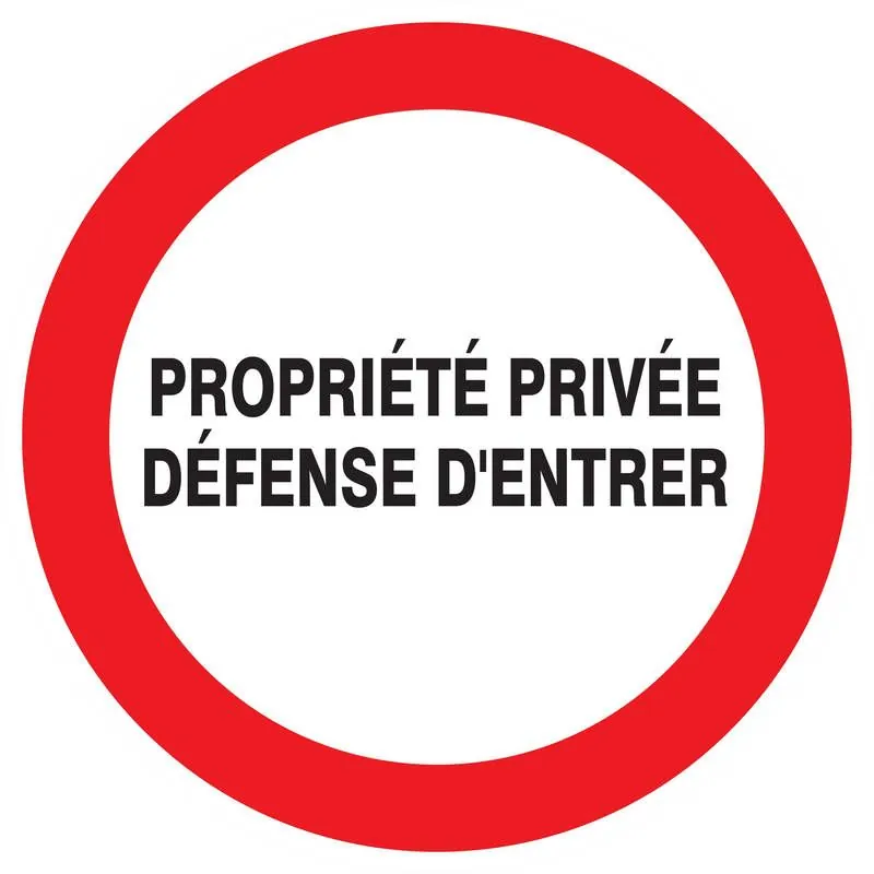 Panneau PROPRIETE PRIVEE DEF. D'ENTRER Taliaplast 622202