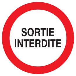 Panneau SORTIE INTERDITE NORMASIGN D.1 Taliaplast 627246