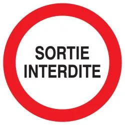 Panneau SORTIE INTERDITE NORMASIGN D.1 Taliaplast 627246