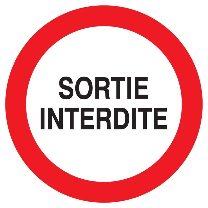 Panneau SORTIE INTERDITE NORMASIGN D.1 Taliaplast 627246