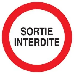 Panneau SORTIE INTERDITE NORMASIGN D.3 Taliaplast 622241