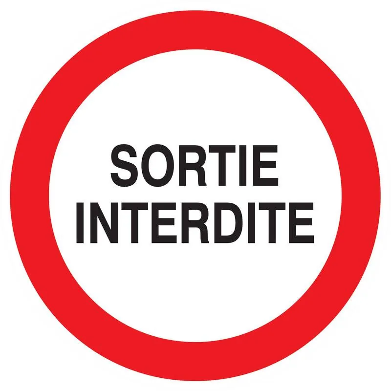 Panneau SORTIE INTERDITE NORMASIGN D.3 Taliaplast 622241