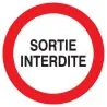 Panneau SORTIE INTERDITE NORMASIGN D.3 Taliaplast 622241
