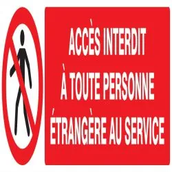 Panneau ACCES INTERD. A TOUTE PERSONNE Taliaplast 620204