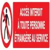 Panneau ACCES INTERD. A TOUTE PERSONNE Taliaplast 620204