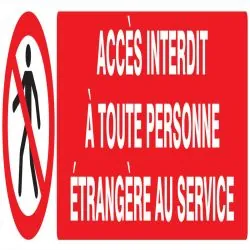 Panneau ACCES INTERD. A TOUTE PERSONNE Taliaplast 625204