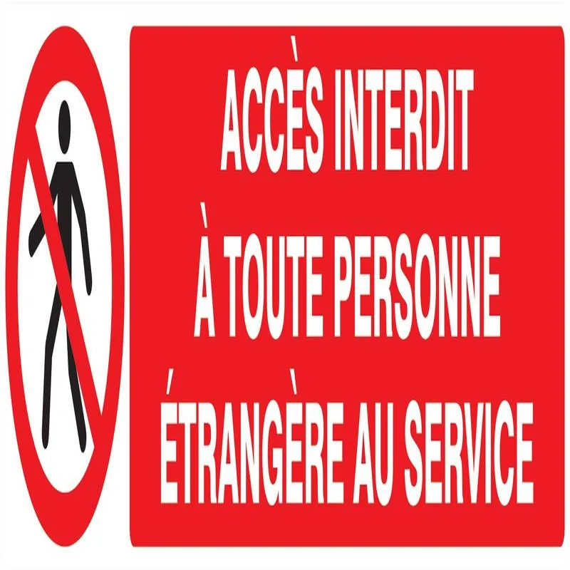 Panneau ACCES INTERD. A TOUTE PERSONNE Taliaplast 625204