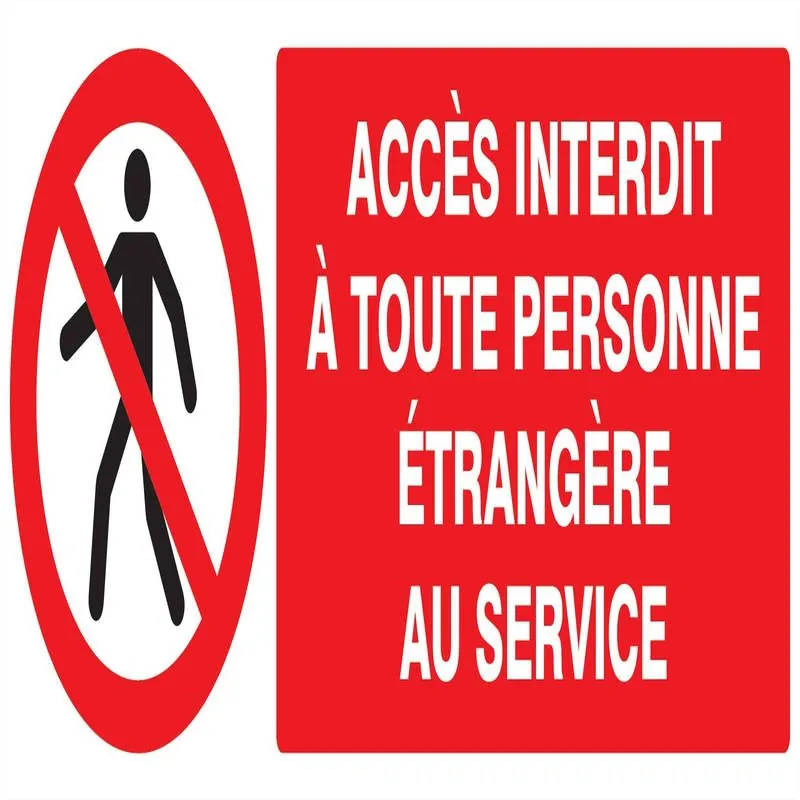 Panneau ACCES INTERD. A TOUTE PERSONNE Taliaplast 626204