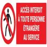 Panneau ACCES INTERD. A TOUTE PERSONNE Taliaplast 626204