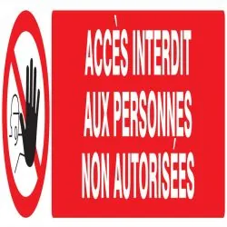 Panneau ACCES INTERDIT AUX PERSONNES N Taliaplast 625210