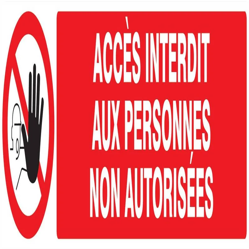 Panneau ACCES INTERDIT AUX PERSONNES N Taliaplast 625210
