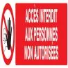 Panneau ACCES INTERDIT AUX PERSONNES N Taliaplast 625210