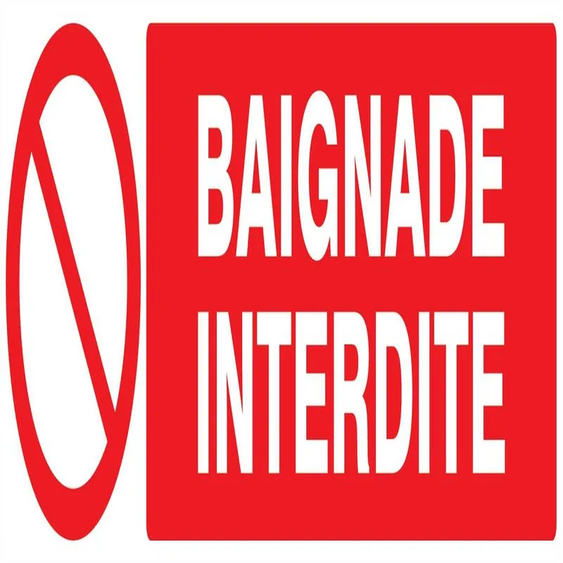 Panneau BAIGNADE INTERDITE 200x52 NORM Taliaplast 620218
