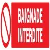 Panneau BAIGNADE INTERDITE 330X75 NORM Taliaplast 625218