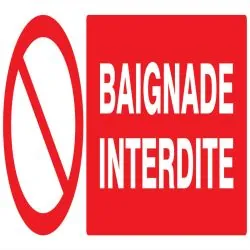 Panneau BAIGNADE INTERDITE 330X120 NOR Taliaplast 626218