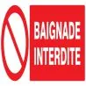 Panneau BAIGNADE INTERDITE 330X120 NOR Taliaplast 626218