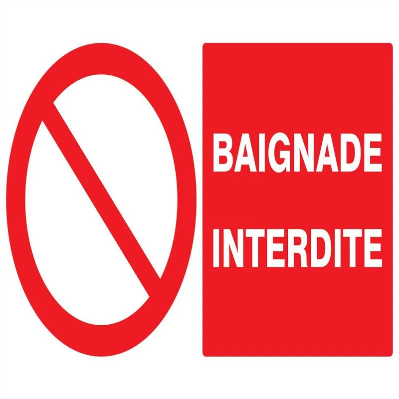 Panneau BAIGNADE INTERDITE 330x200 NOR Taliaplast 621218
