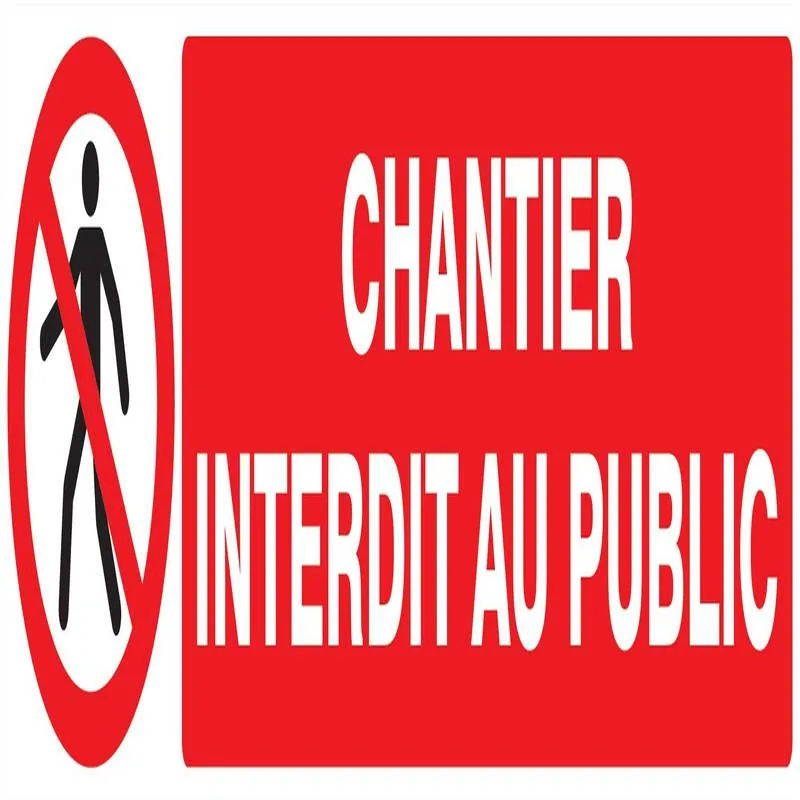 Panneau CHANTIER INTERDIT AU PUBLIC NO Taliaplast 625209
