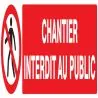 Panneau CHANTIER INTERDIT AU PUBLIC NO Taliaplast 625209