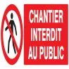Panneau CHANTIER INTERDIT AU PUBLIC NO Taliaplast 626209